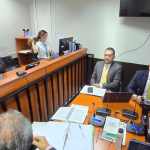 El juez Mario Hichos inició la audiencia de primera declaración en contra de Pedro Duque, principal señalado dentro del caso CHN. Foto La Hora: Sergio Osegueda