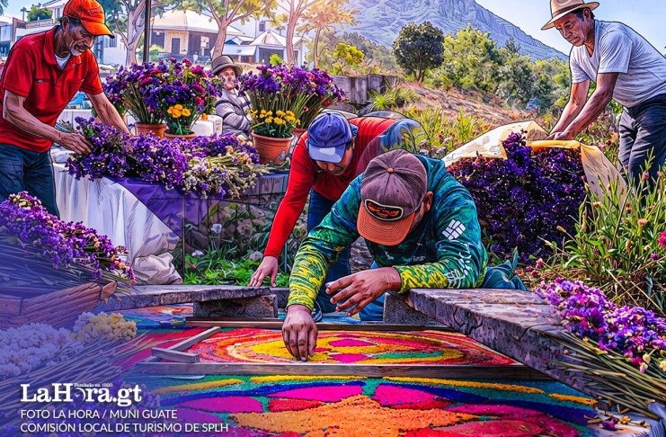 La estaticia, una flor ornamental que se integró a las tradiciones de Semana Santa.