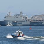 Marineros e infantes de marina estadounidenses a bordo del USS Tripoli (LHA 7) llegaron al área de responsabilidad del Comando Central de los Estados Unidos. Foto La Hora: EFE
