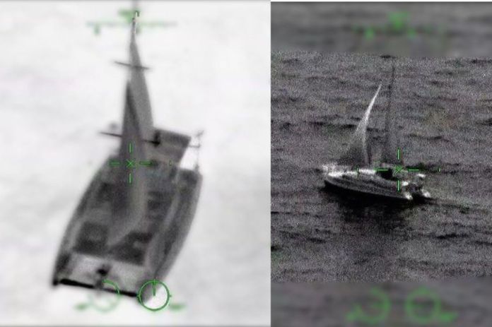 Las dos embarcaciones fueron localizadas a 80 millas náuticas al noroeste de La Habana, Cuba. Foto La Hora: Semar México