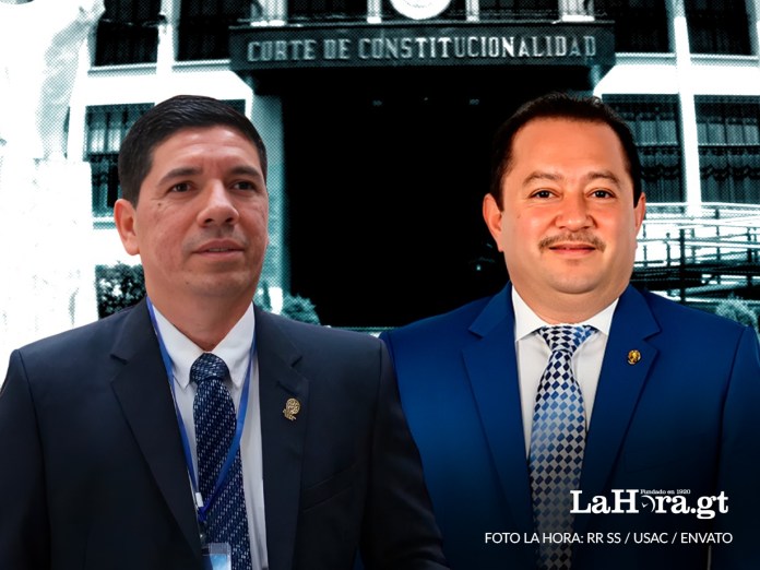 El CSU de Walter Mazariegos aceptó este lunes la renuncia del magistrado electo José Luis Aguirre Pumay, designado el pasado 16 de febrero. Arte: La Hora/Roberto Altán.