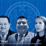 Dos directores de la Usac, allegados a Walter Mazariegos, integran la única planilla en la designación de cuerpo electoral del Colegio de Ingenieros de Guatemala. Arte: La Hora/Alejandro Ramírez.