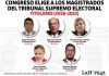 Ellos son los magistrados titulares electos para integrar el TSE durante el período 2026-2032.