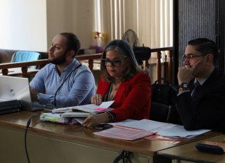 La defensa del ex viceministro de gobernación, Carlos García Rubio, utilizó IA para demostrar la inocencia de su patrocinado. Foto La Hora: Daniel Ramírez