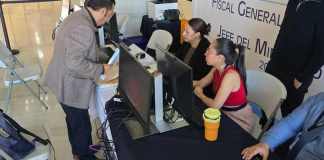 La Comisión de Postulación para fiscal general comenzó este martes la recepción de tachas contra aspirantes a candidatos. Foto La Hora: Sergio Osegueda