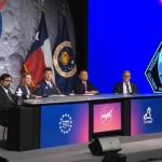 AME2308. BOGOTÁ (COLOMBIA), 10/04/2026.- Captura de una transmisión de la NASA de una rueda de prensa luego de finalizar la misión Artemis II este viernes. EFE/ NASA /SOLO USO EDITORIAL /NO VENTAS /SOLO DISPONIBLE PARA ILUSTRAR LA NOTICIA QUE ACOMPAÑA /CRÉDITO OBLIGATORIO