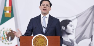 La Cancillería mexicana afirmó este miércoles que enviará una queja diplomática a la Embajada de Estados Unidos en México por la forma en que se hizo pública la acusación contra el gobernador de Sinaloa (noroeste), Rubén Rocha Moya. Foto La Hora: EFE