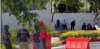 Walter Mazariegos despliegue encapuchados con palos y vallas metálicas previo a la elección de rector de la Usac.