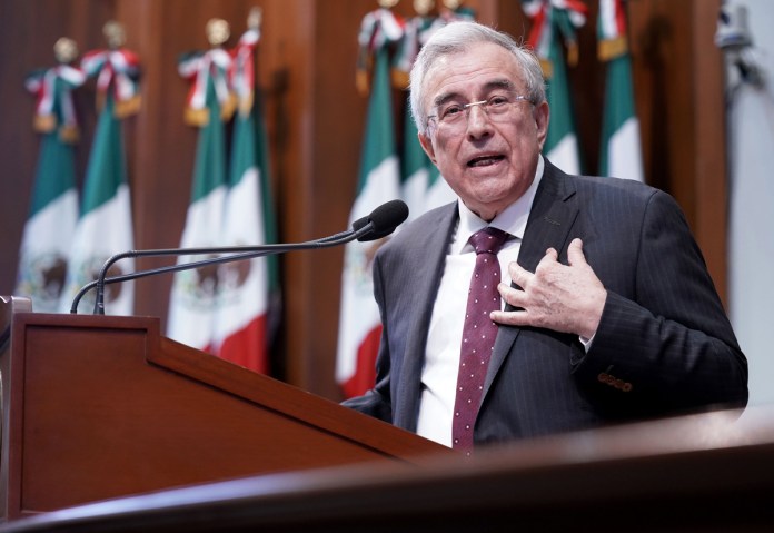 Fotografía de archivo que muestra al gobernador de Sinaloa, Rubén Rocha Moya. Foto La Hora: EFE