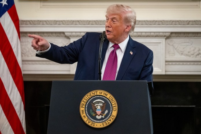 Archivo del presidente de EE.UU., Donald Trump, en la Casa Blanca. Foto La Hora: EFE