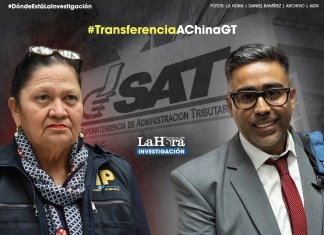 La fiscal general María Consuelo Porras y el notario David Barrera Maldonado, acusado en el caso B410. Diseño La Hora: Víctor García.