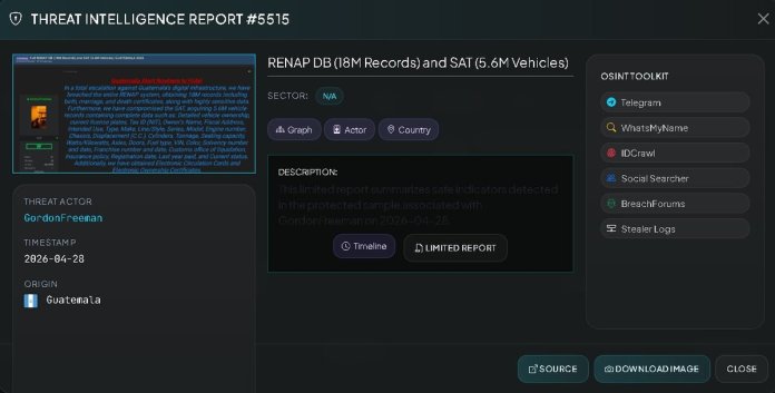 Alertan de posible hackeo en registros vehiculares de la SAT e información de identidad en el Renap
