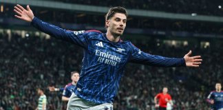 Arsenal, con un agónico gol de Kai Havertz al último minuto, venció 1-0 al Sporting de Lisboa en la ida de los cuartos de final de la Champions League.