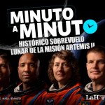 Los cuatro astronautas del Artemis II, quienes viajaron a la órbita lunar después de más de 50 años del último viaje tripulado. Reid Wiseman, Victor Glover, Christina Koch y Jeremy Hansen. Foto La Hora: Alejandro Ramírez
