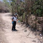 Hallazgo de una cabeza y otros restos humanos en un basurero clandestino. Foto La Hora: CVB.