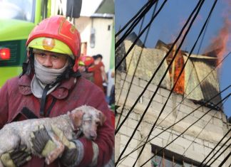 Incendio en vivienda de Mixco deja personas intoxicadas; bomberos rescatan a varios perritos. Foto La Hora: CBM.