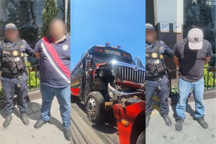 Capturan a piloto de bus y motorista tras accidente en ruta al Pacífico. Foto La Hora: PNC.