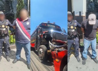 Capturan a piloto de bus y motorista tras accidente en ruta al Pacífico. Foto La Hora: PNC.