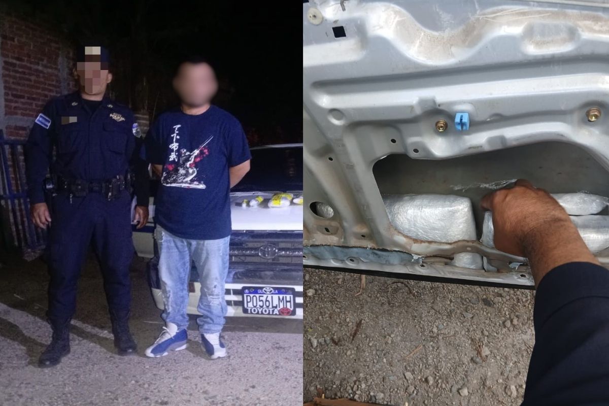 Guatemalteco es capturado en El Salvador con presunta droga valorada en más de $10 mil