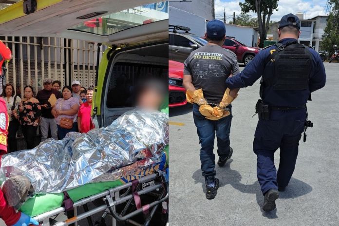 Altercado por supuesta deuda termina en ataque armado y captura en Mixco. Foto La Hora: PNC y CBM.