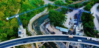 Así avanza la construcción del primer puente extradosado de Guatemala, según la constructora