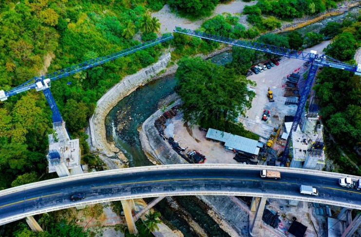 Así avanza la construcción del primer puente extradosado de Guatemala, según la constructora