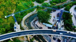 Así avanza la construcción del primer puente extradosado de Guatemala, según la constructora