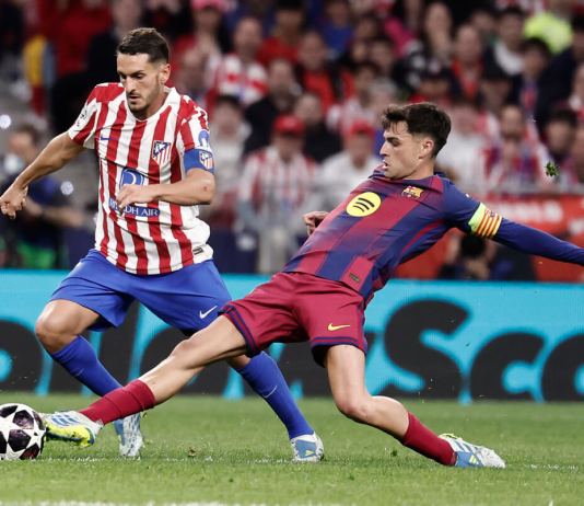 Atlético de Madrid, a pesar de caer ante el Barcelona en la vuelta de los cuartos de final, clasificó a las semifinales de la Champions League con un global de 3-2.