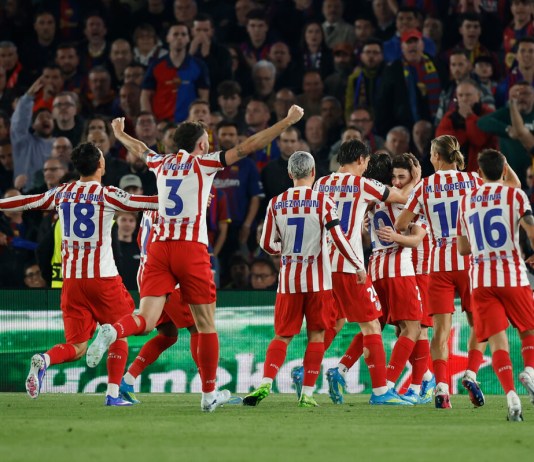 Atlético de Madrid venció 2-0 al FC Barcelona en el partido de ida de los cuartos de final de la UEFA Champions League.