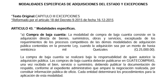 ley de compras y contrataciones