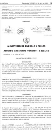 Acuerdo ministerial 112-2026/SG