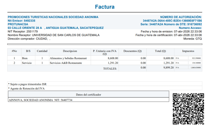 Casi Q40 mil gastados en comida para el segundo fraude de Walter Mazariegos como rector de la USAC