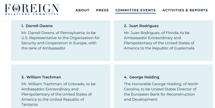 Juan Rodríguez nominación Senado