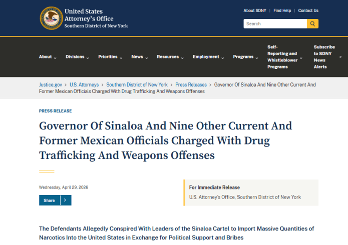 acusación gobernador