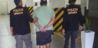 Agentes de la PNC capturan a presunto pandillero en Villa Nueva. Foto: PNC