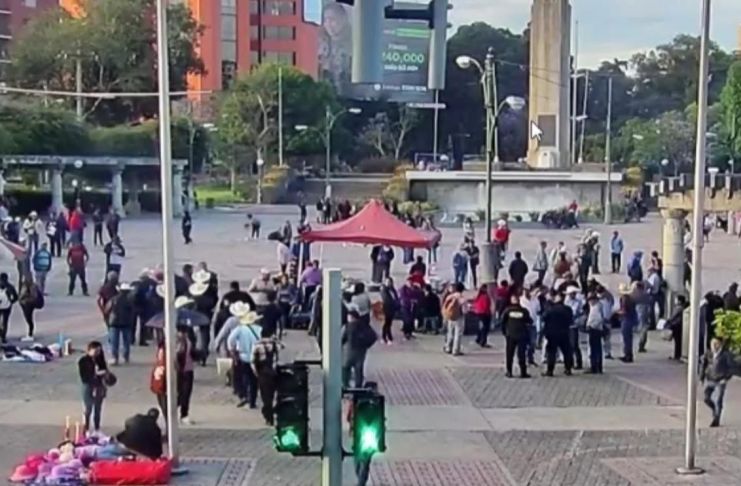 La municipalidad de Guatemala anunció de concentraciones de manifestantes en la Calle Martí, zona 6; Aguilar Batres; El Trébol; Palacio Nacional, Periférico y El Obelisco. Foto La Hora: A. Montejo