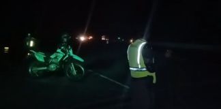 Control de tránsito realizado en Escuintla por incidente de tránsito Foto La Hora: Provial