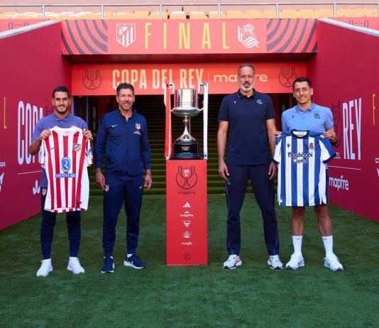 Atlético de Madrid y Real Sociedad se verán las caras en el Estadio La Cartuja de Sevilla en la gran final de la Copa del Rey.