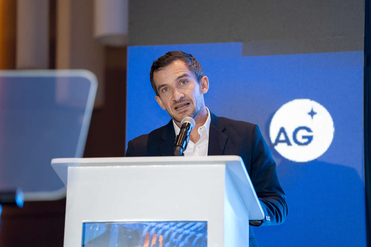 Rodrigo Gabriel, gerente general de Grupo AG durante presentación de Informe de Sostenibilidad. Foto: La Hora/ Victor García.