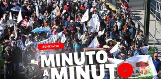 Los manifestantes se concentrarán en el Palacio Nacional luego del recorrido que comenzó esta mañana en cuatro puntos de la capital.
