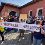 Manifestaciones realizadas durante la elección de rector de la Usac en Antigua Guatemala. Foto La Hora: Daniel Ramírez
