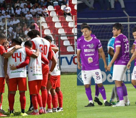 Atlético Mictlán y Deportivo Achuapa son los equipos descendidos a Primera División luego de no sumar los puntos necesarios para su permanencia. Foto La Hora: Achuapa y Mictlán/FB