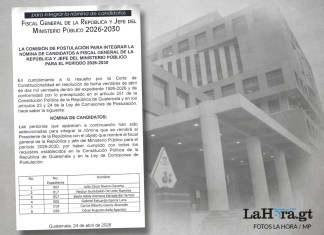 La nueva nómina de candidatos a Fiscal General para dirigir al MP ya se ha publicado y entrevistas comienzan este martes 28 de abril.