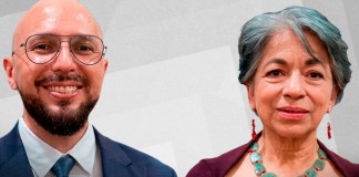 Ricardo José Alvarado (d) y Laura Jazmín Cotí (i), asumen como nuevos viceministros del MCD. Arte La Hora: Alejandro Ramírez