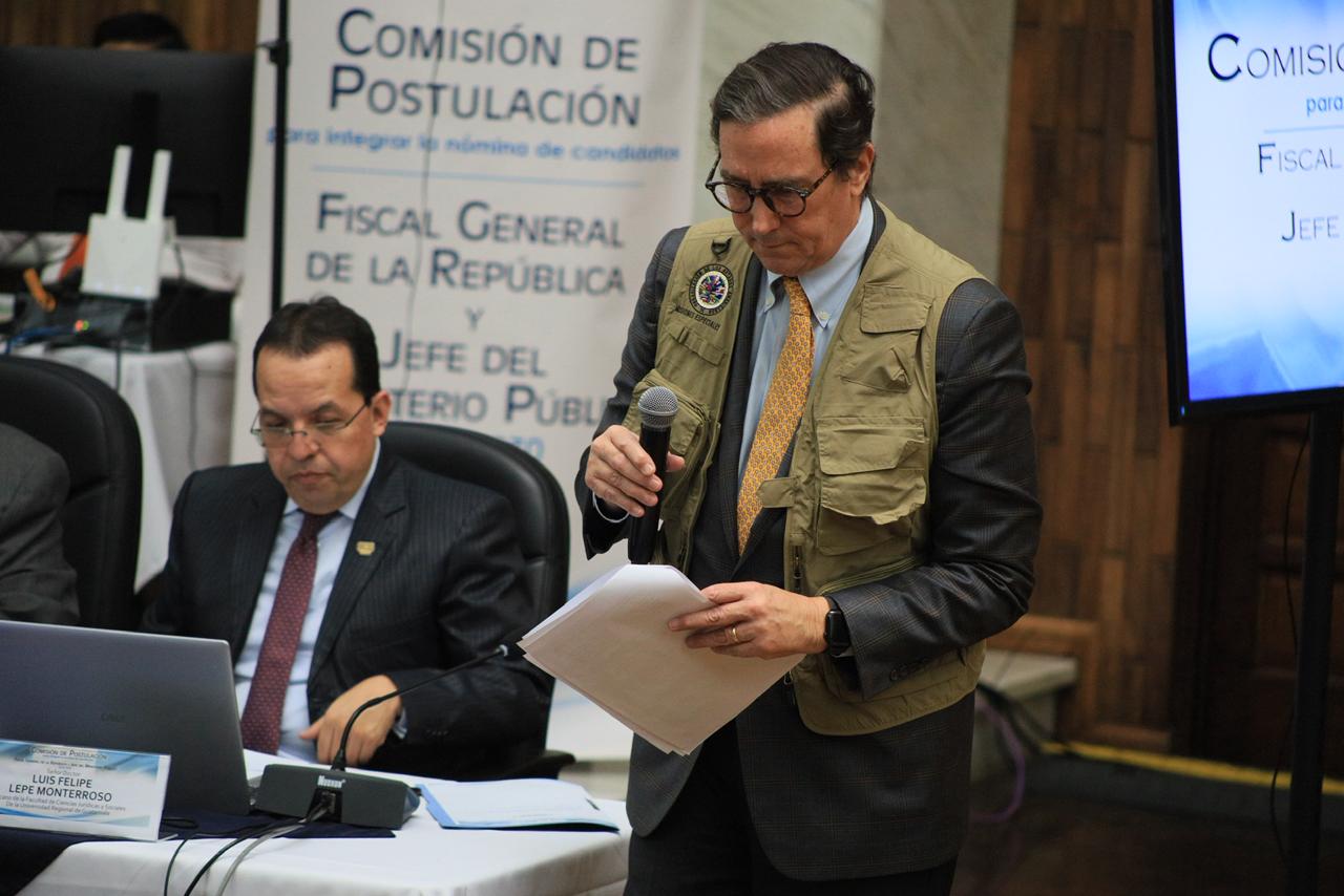 Elección Fiscal General: “Un alto punteo no sustituye seleccionar a los más idóneos», advierte OEA