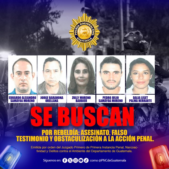 La familia del exfutbolista Pedro Samayoa también es buscada por el caso de Claudina Velásquez. Foto La Hora: PNC.