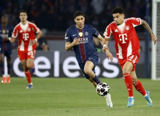 PSG, en un festival de goles en el Parque de los Príncipes, venció 5-4 al Bayern Múnich en la ida de las semifinales de la Champions League.