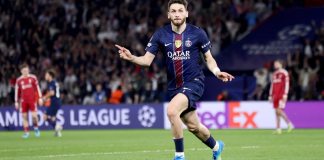 El PSG, con goles de Doué y Kvaratskhelia, venció 2-0 al Liverpool en el partido de ida de los cuartos de final de la Champions League.