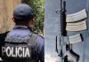 Fusil incautado que presuntamente iba a ser usado en un ataque armado por tres presuntos pandilleros en la colonia El Limón. Foto La Hora: PNC