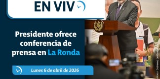 Presidente ofrece conferencia de prensa en La Ronda. Foto La Hora